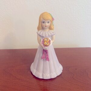 Enesco Growing Up Birthday Girls Porcelain Figurine Age 8